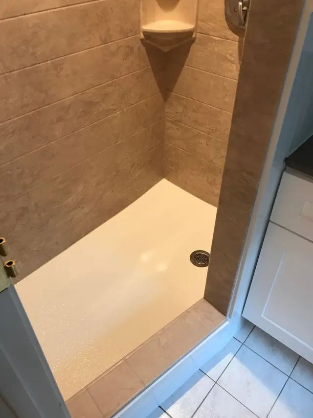 New acrylic shower liner install